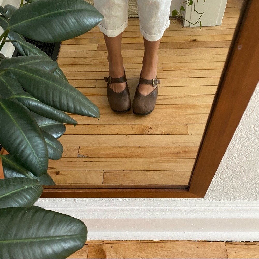 Brown Mary Jane Clogs